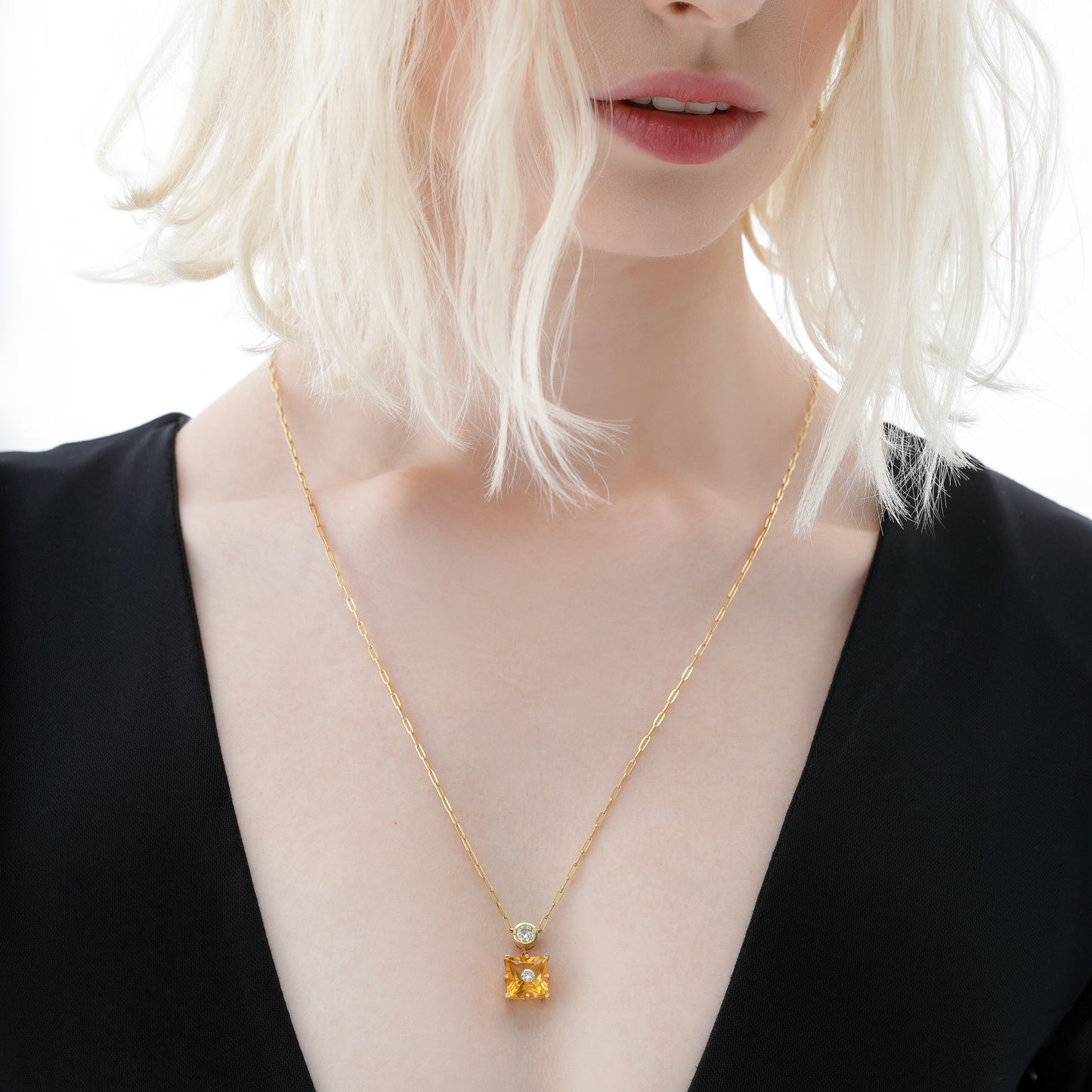 Linéa Citrine & Diamond Necklace