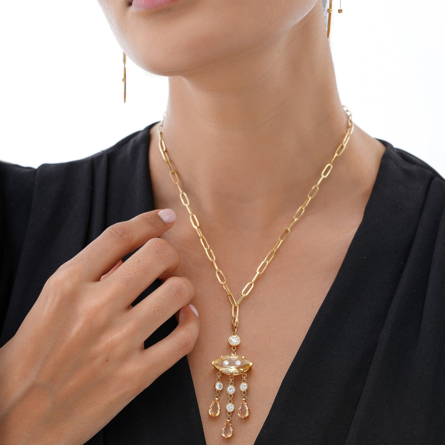 Linéa Diamond, Citrine & Imperial Topaz Necklace