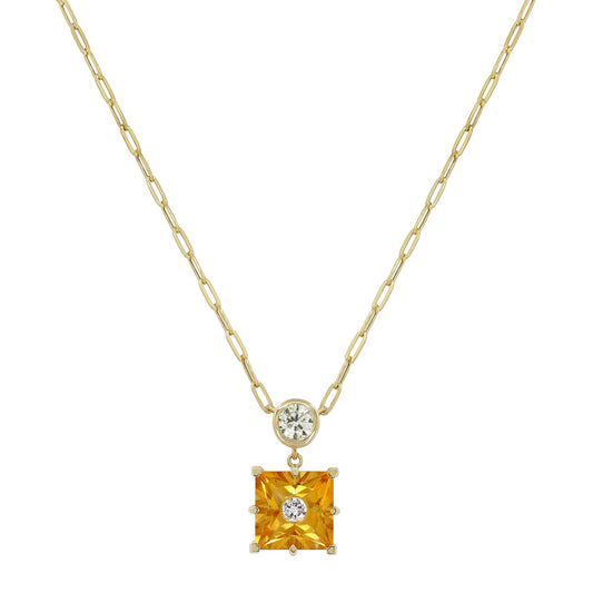 Linéa Citrine & Diamond Necklace