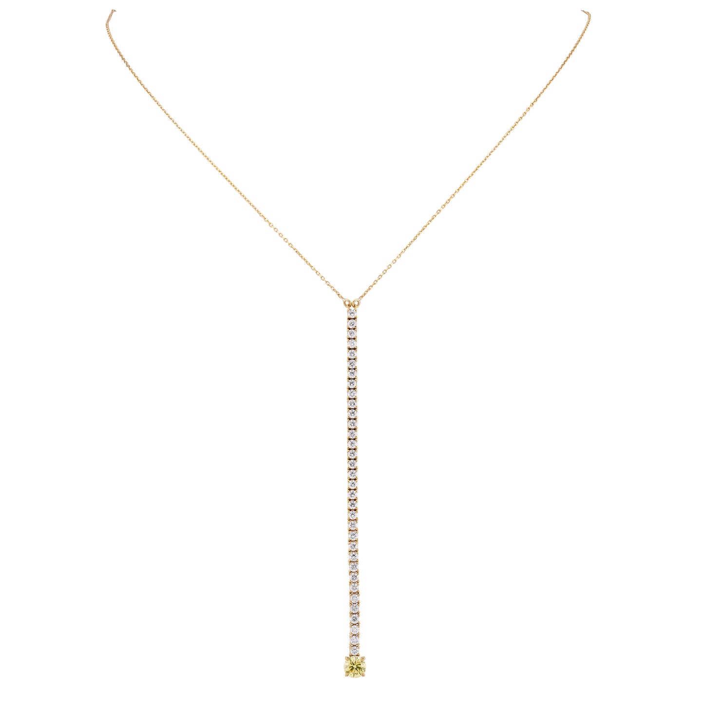 Linéa Necklace in Yellow Gold with Fancy Yellow Diamond