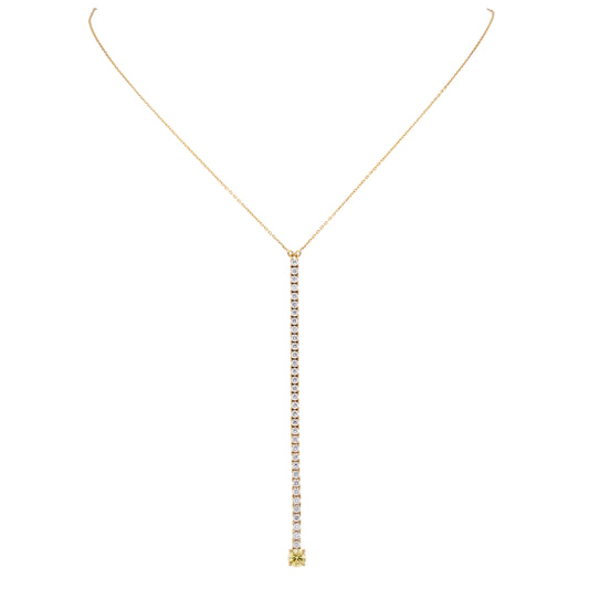 Linéa Necklace in Yellow Gold with Fancy Yellow Diamond