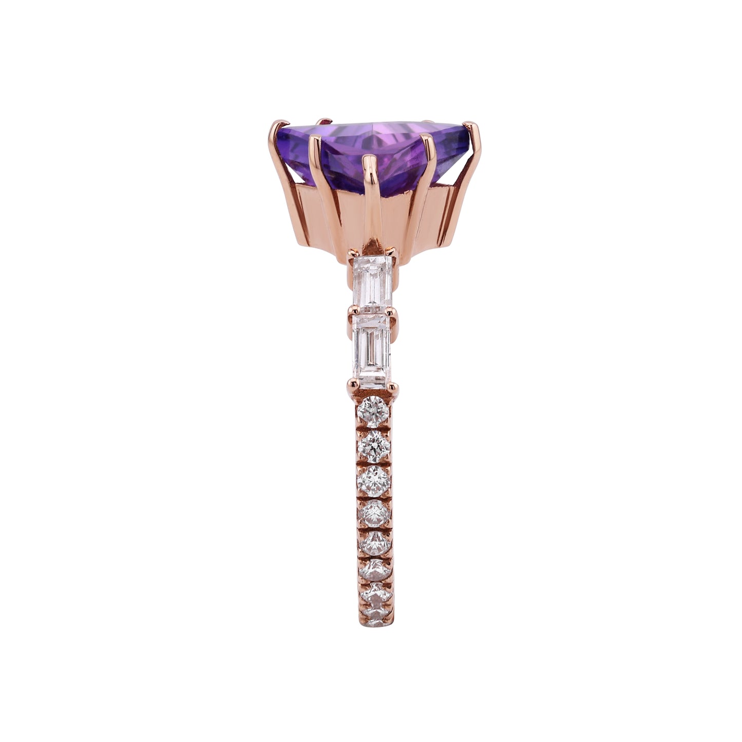 Linéa Amethyst and Diamond Pinky Ring